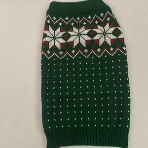 Green Fair Isle Dog Sweater
